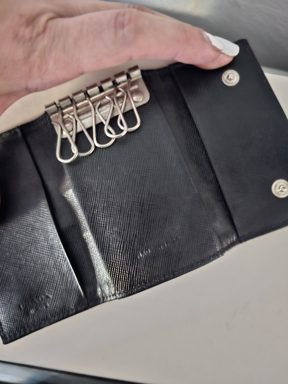 🖤​Prada Vintage Tessuto Nylon 6-Key Holder Wallet - Black - Picture 3 of 13